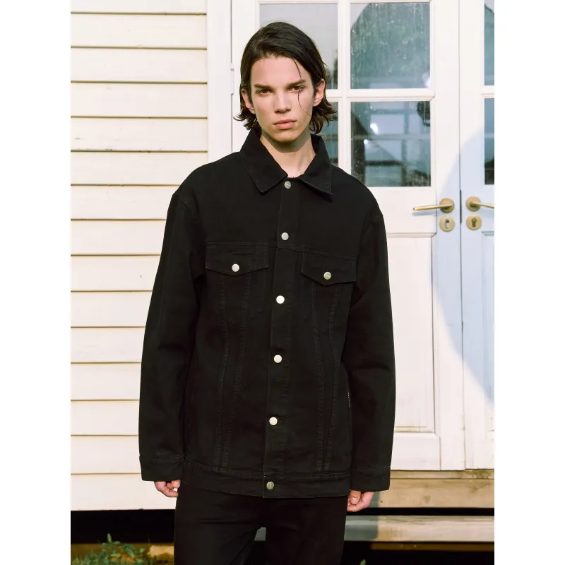 NOOING Denim Jacket Unisex Black-4