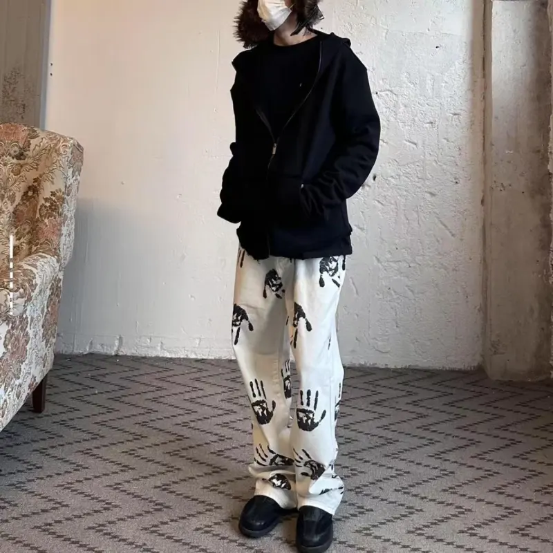 NOOING Jeans Unisex White-3