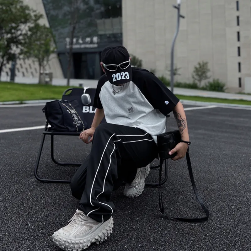 NOOING Casual Pants Unisex Black-7