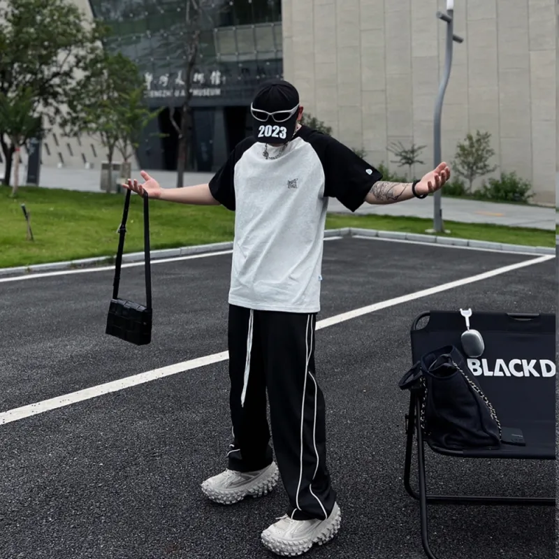 NOOING Casual Pants Unisex Black-2