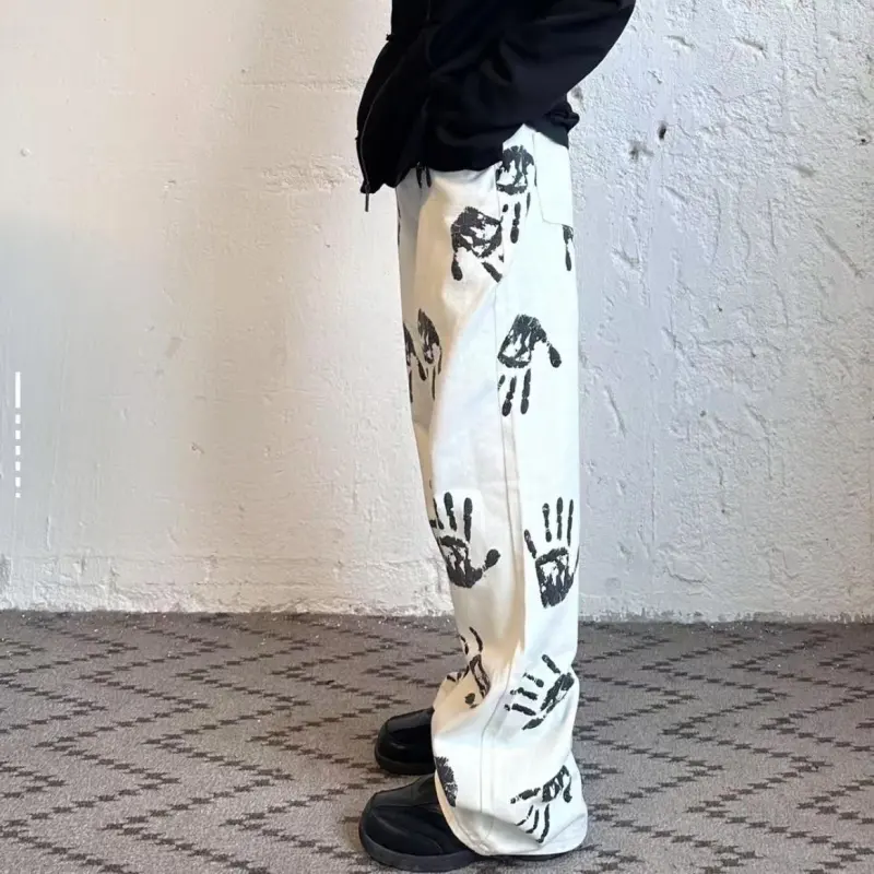 NOOING Jeans Unisex White-5