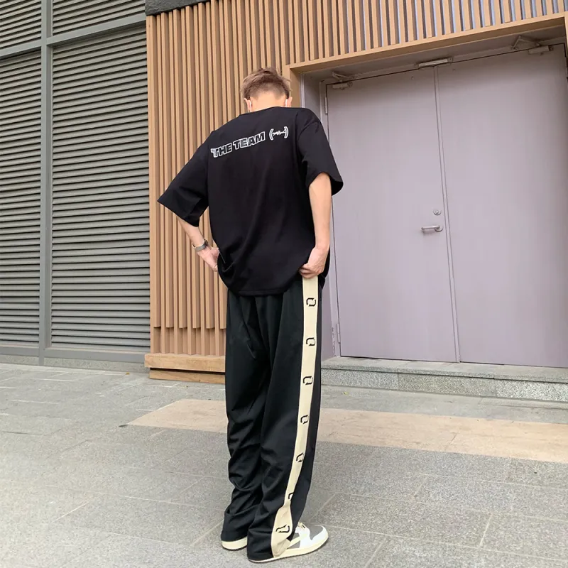 NOOING Casual Pants Unisex Black-3