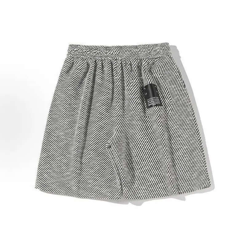 NOOING Casual Shorts Unisex Black White-1