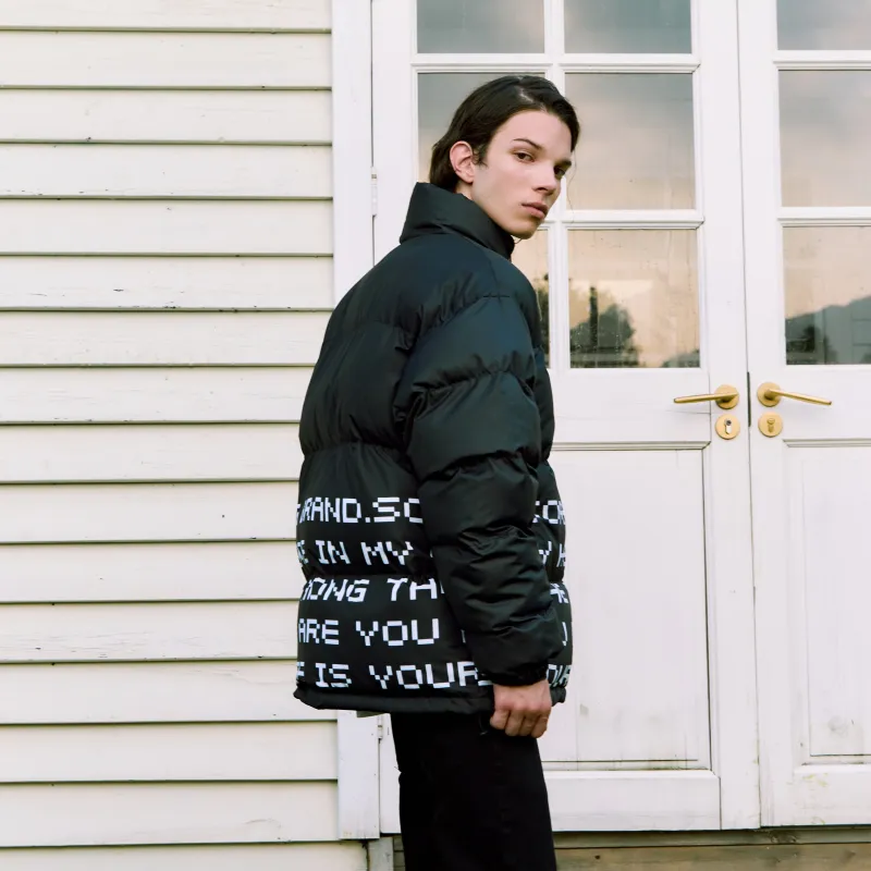 NOOING Puffer Jacket Unisex Black-4