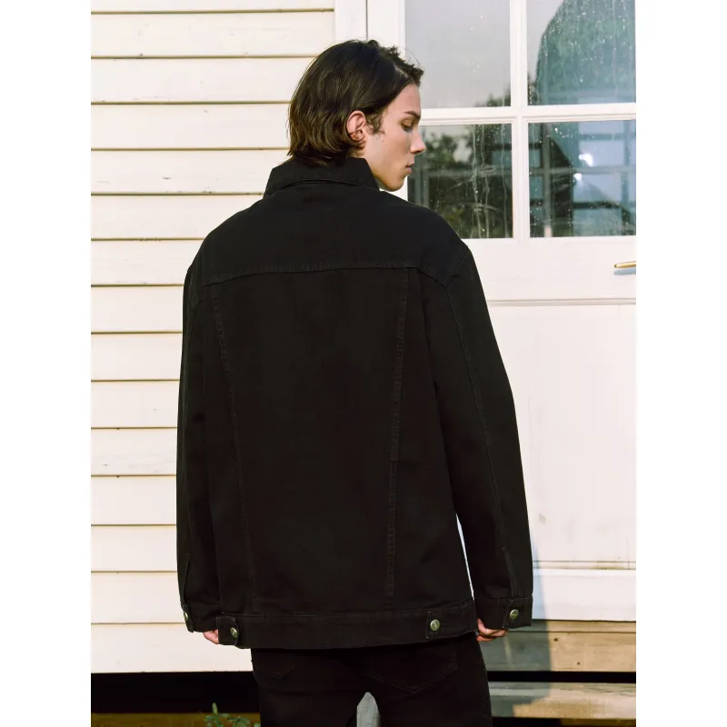 NOOING Denim Jacket Unisex Black-5