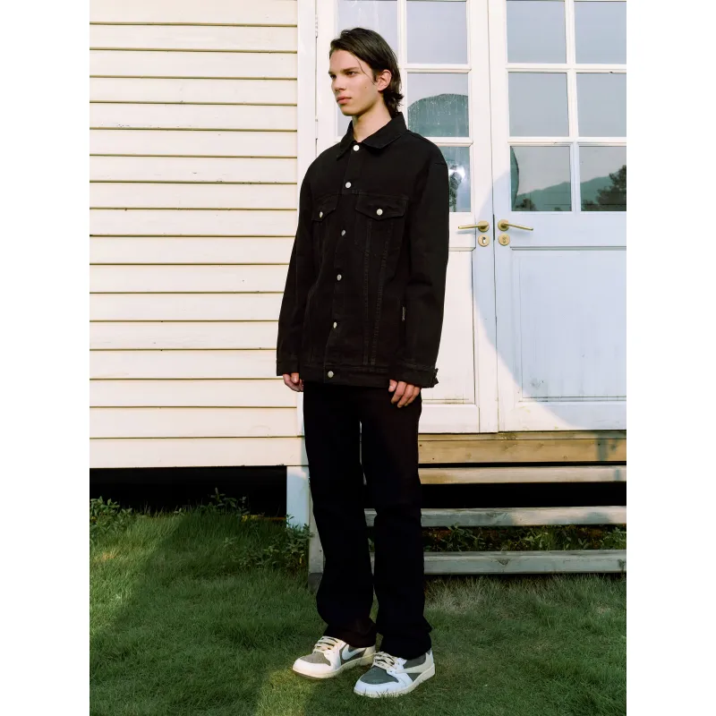NOOING Denim Jacket Unisex Black-9