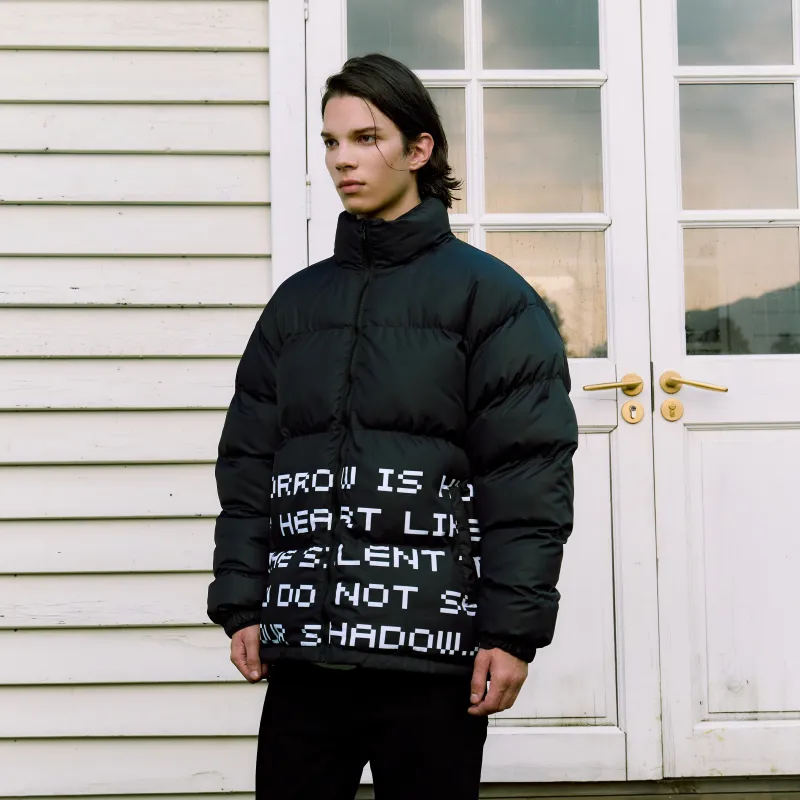 NOOING Puffer Jacket Unisex Black-2
