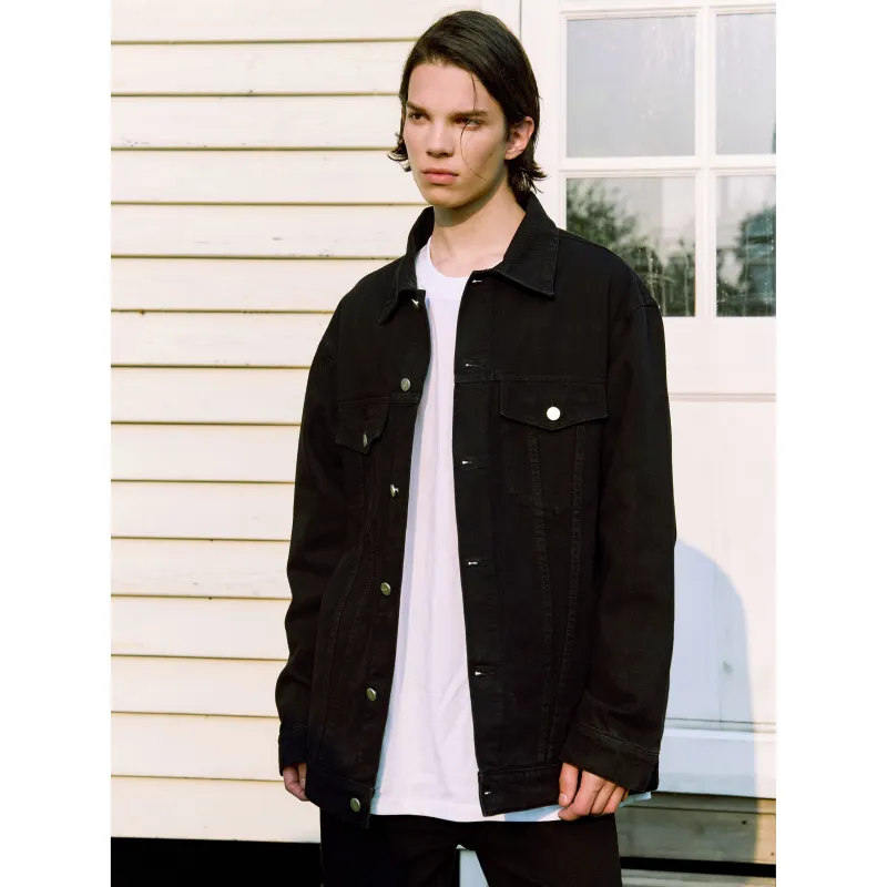 NOOING Denim Jacket Unisex Black-8