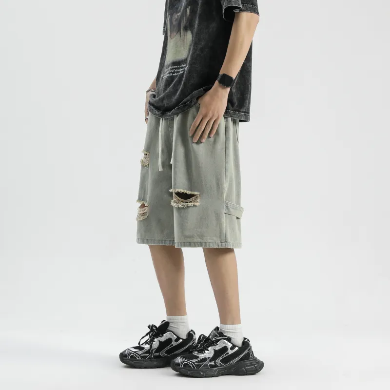 GROOL Denim Shorts Unisex Yellow Mud-8