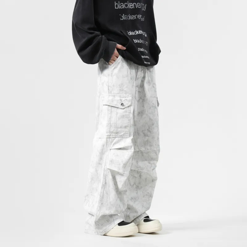 GROOL Jeans Unisex Distressed White-10
