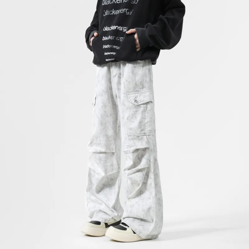 GROOL Jeans Unisex Distressed White-3