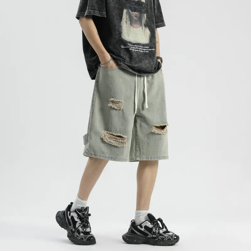GROOL Denim Shorts Unisex Yellow Mud-9