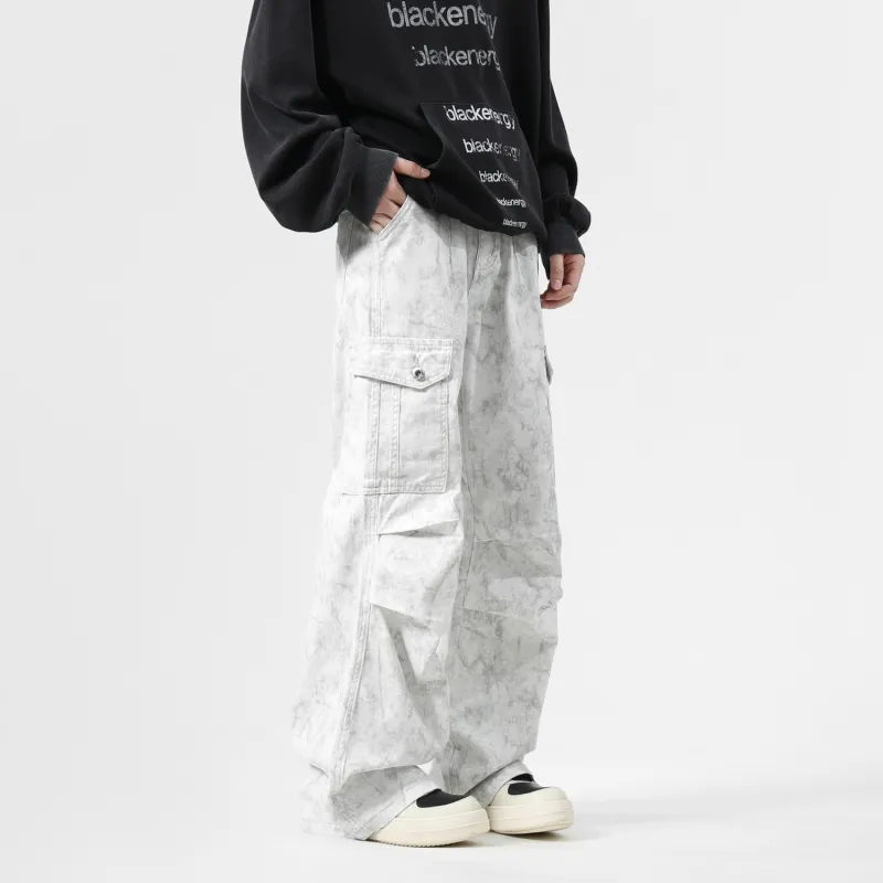 GROOL Jeans Unisex Distressed White-5