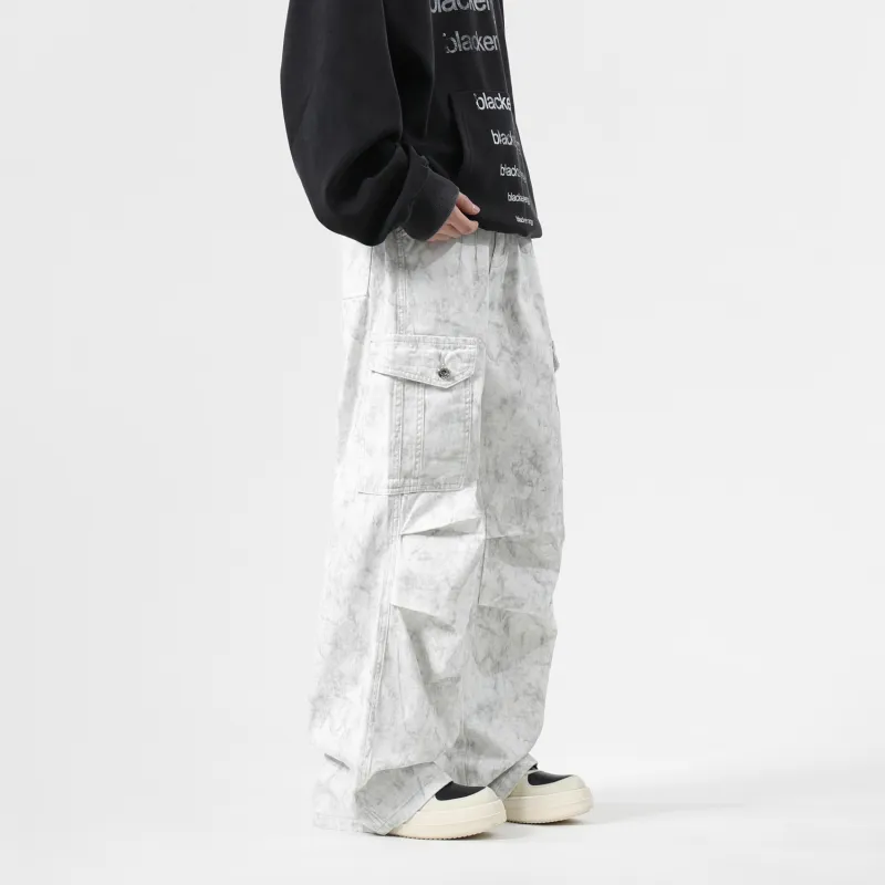 GROOL Jeans Unisex Distressed White-7