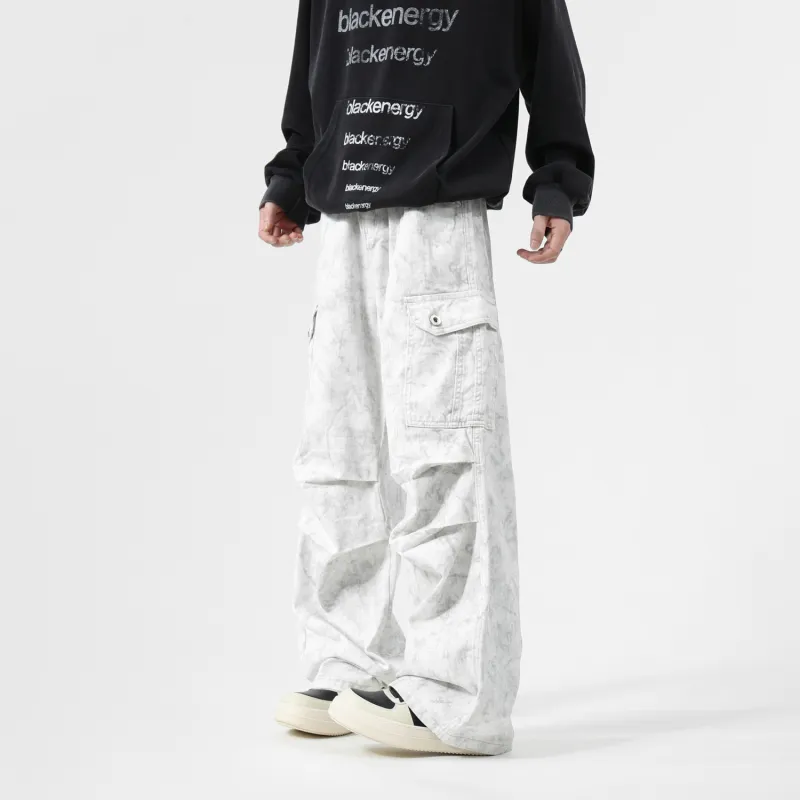 GROOL Jeans Unisex Distressed White-4