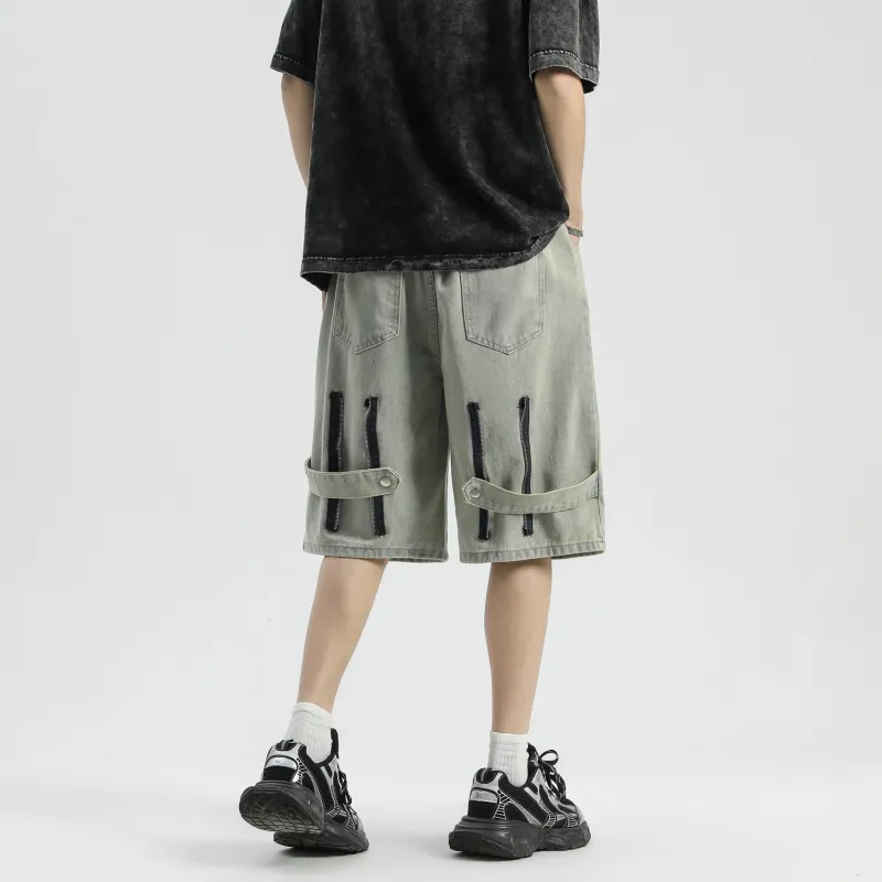 GROOL Denim Shorts Unisex Yellow Mud-6