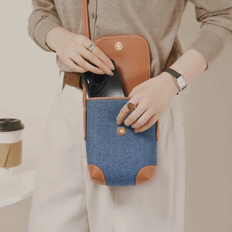 Miao Di Denim Shoulder Bag, Crossbody Bag Regular Women's Denim Blue-6