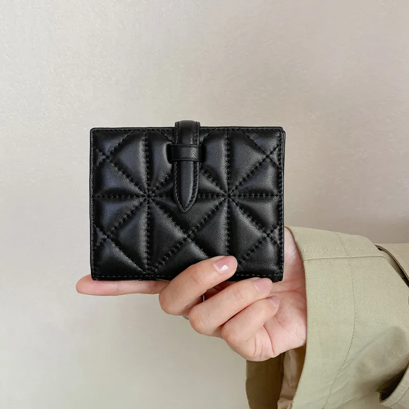 Miao Di Sheepskin Wallet Women's Obsidian Black-4