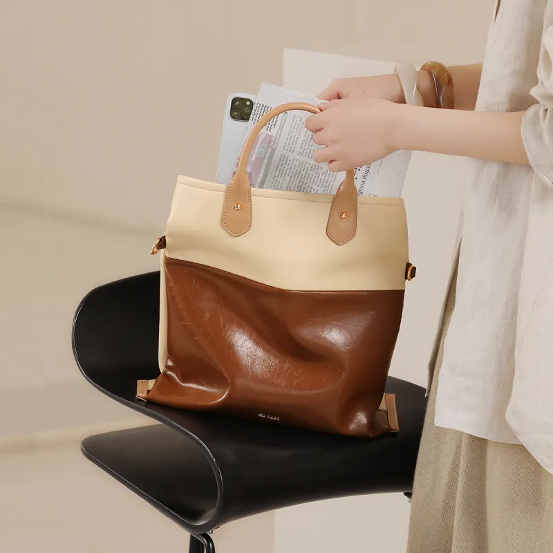 Miao Di Handbags Latte Layered Snow-4