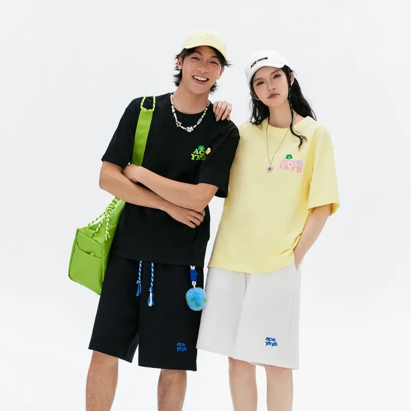 YK&YB Casual Shorts Unisex Black-2