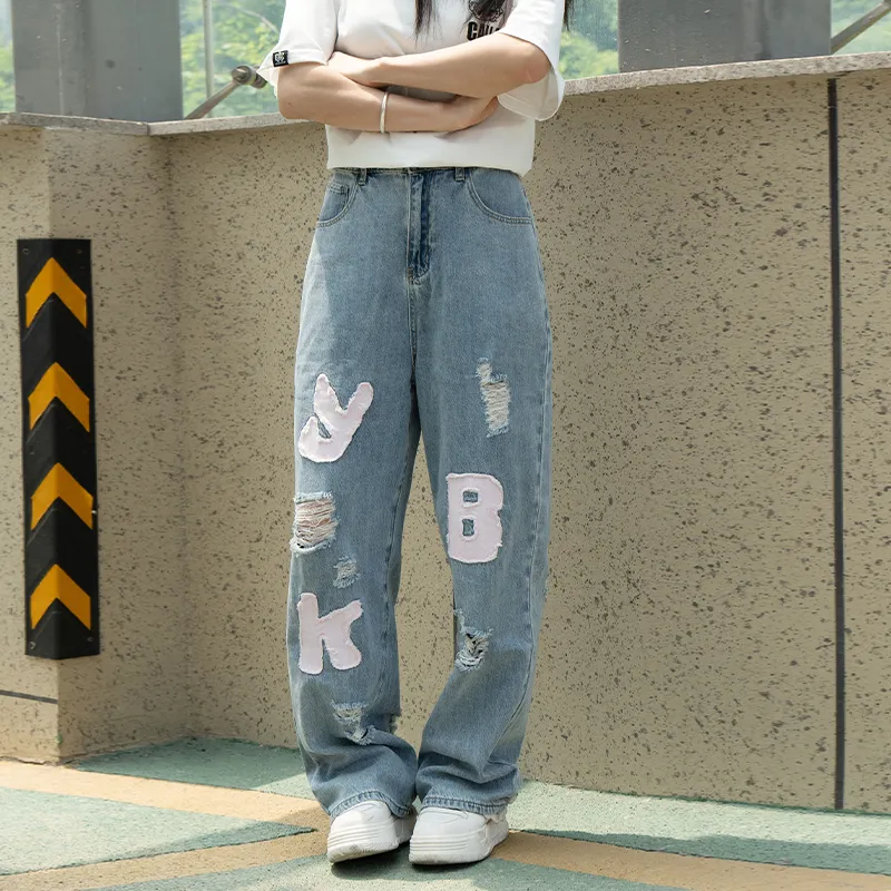 YK&YB Jeans Unisex Denim Blue-3