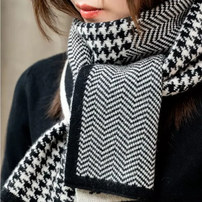 CLARKIA FLOWER Knit Scarves Unisex-3