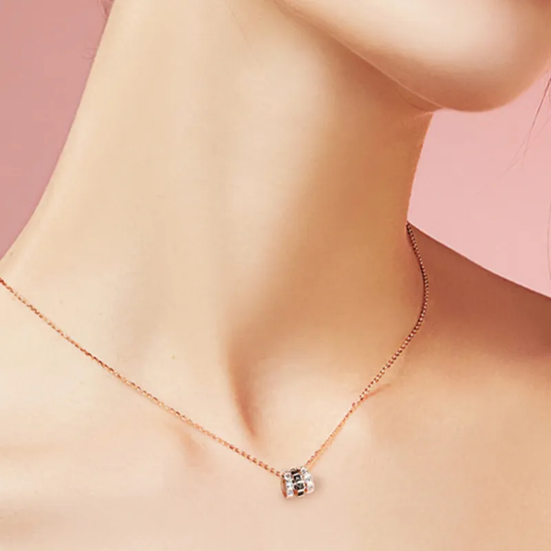 CLARKIA FLOWER S925 Silver Necklaces Women's-3
