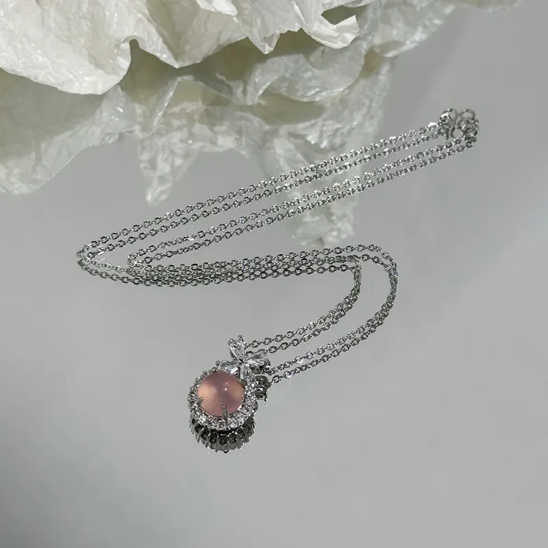 CLARKIA FLOWER Chalcedony Necklaces Women's-9