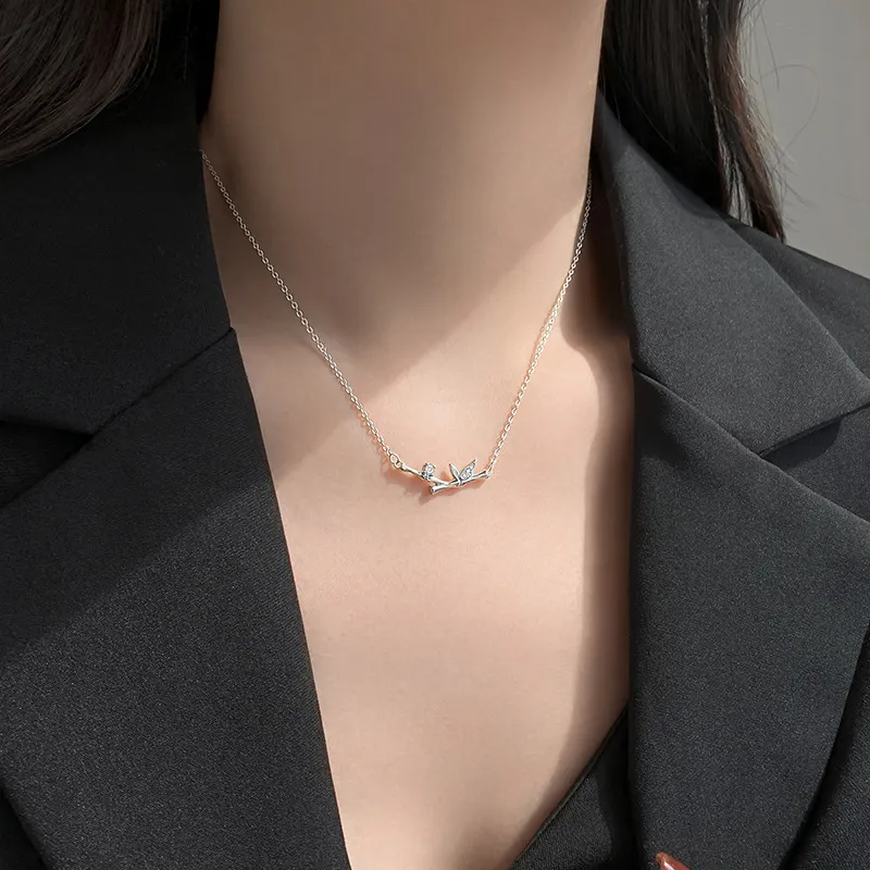 CLARKIA FLOWER S999 Fine Silver Necklaces Women's-4