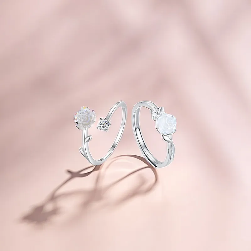 CLARKIA FLOWER S999 Fine Silver Rings Women's-5