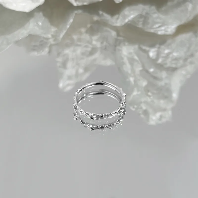 CLARKIA FLOWER 999 Fine Silver Rings Women's-1