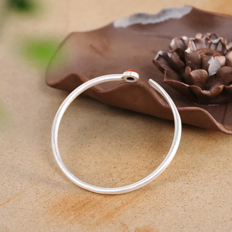 CLARKIA FLOWER 990 Silver Bangles Women's-6