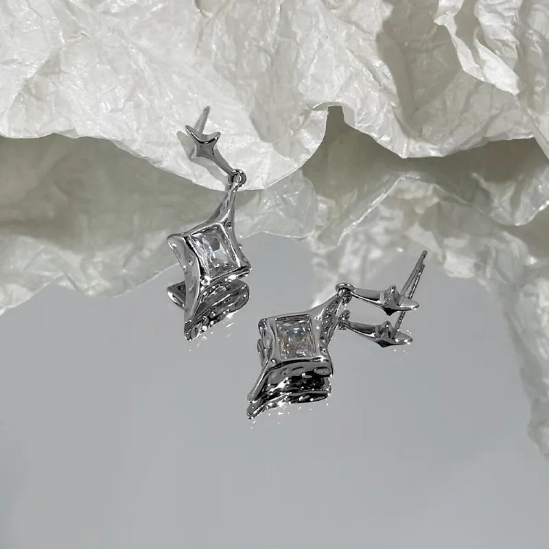 CLARKIA FLOWER 925 Silver Needles Earrings Women's-1
