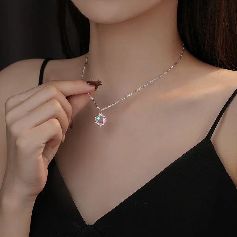 CLARKIA FLOWER S999 Fine Silver Necklaces Women's-7