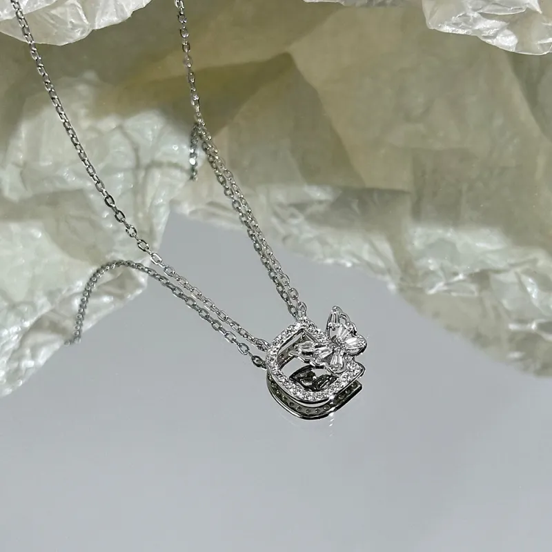 CLARKIA FLOWER 925 Sterling Silver Necklaces Women's-4