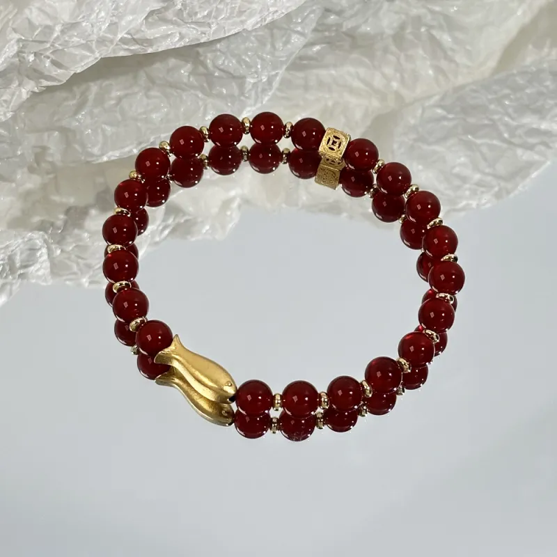 CLARKIA FLOWER Agate Bracelets Women's-4