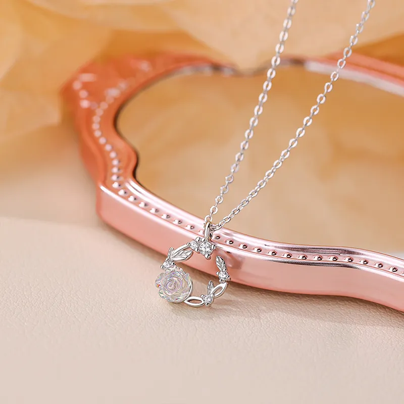 CLARKIA FLOWER 999 Fine Silver Necklaces Women's-6
