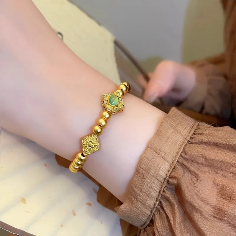 CLARKIA FLOWER Gold Plated Copper Bracelets Women's-1