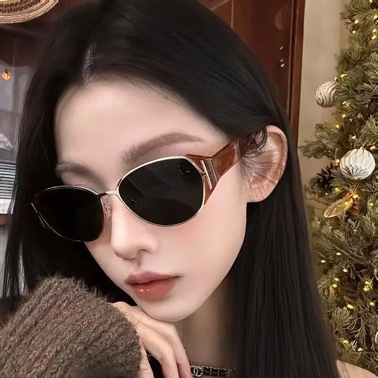 CLARKIA FLOWER PC Metal Irregular Shape Sunglasses Unisex-4
