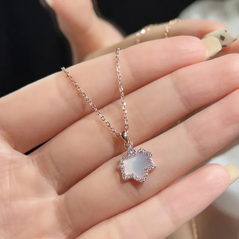 CLARKIA FLOWER 925 Sterling Silver Necklaces Women's-3