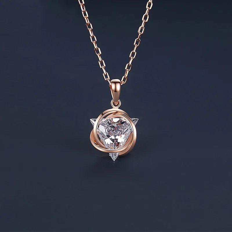 CLARKIA FLOWER S925 Silver Necklaces Women's-5