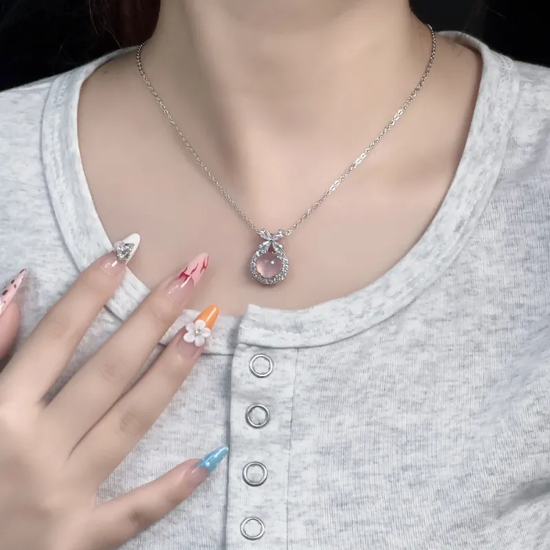 CLARKIA FLOWER Chalcedony Necklaces Women's-10