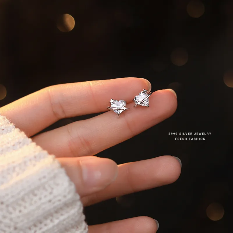 CLARKIA FLOWER S999 Fine Silver Stud Earrings Women's-1