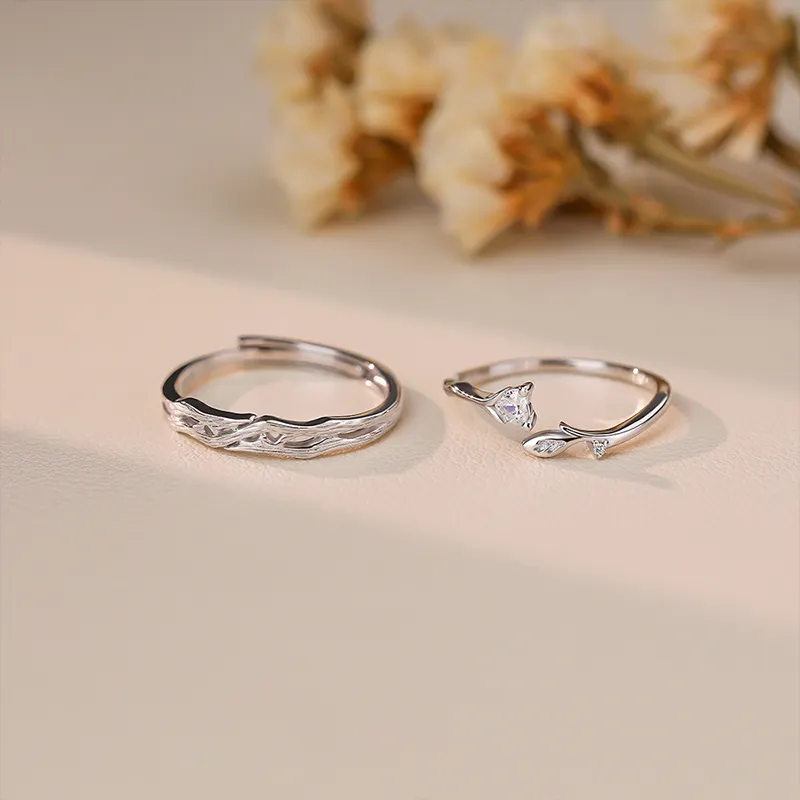 CLARKIA FLOWER S999 Fine Silver Rings Unisex-4