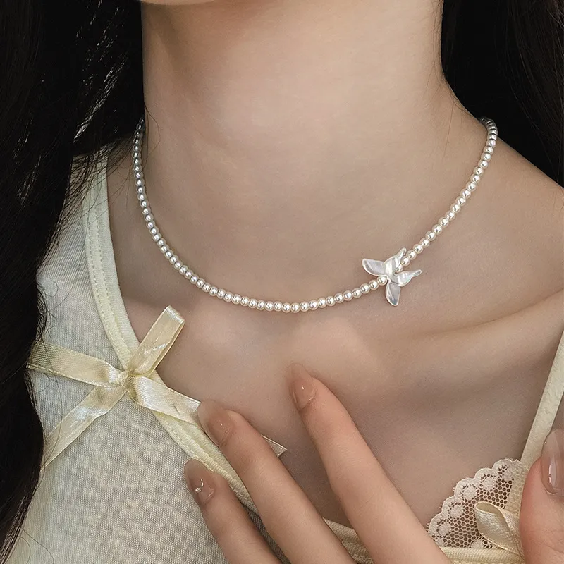 CLARKIA FLOWER 925 Sterling Silver Necklaces Women's-1