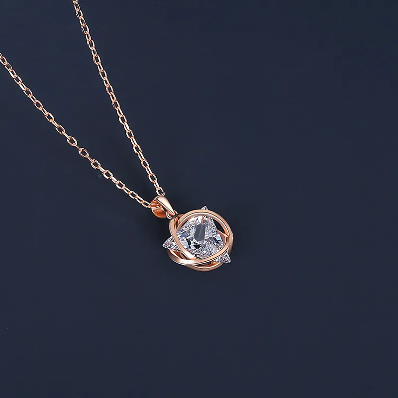 CLARKIA FLOWER S925 Silver Necklaces Women's-4