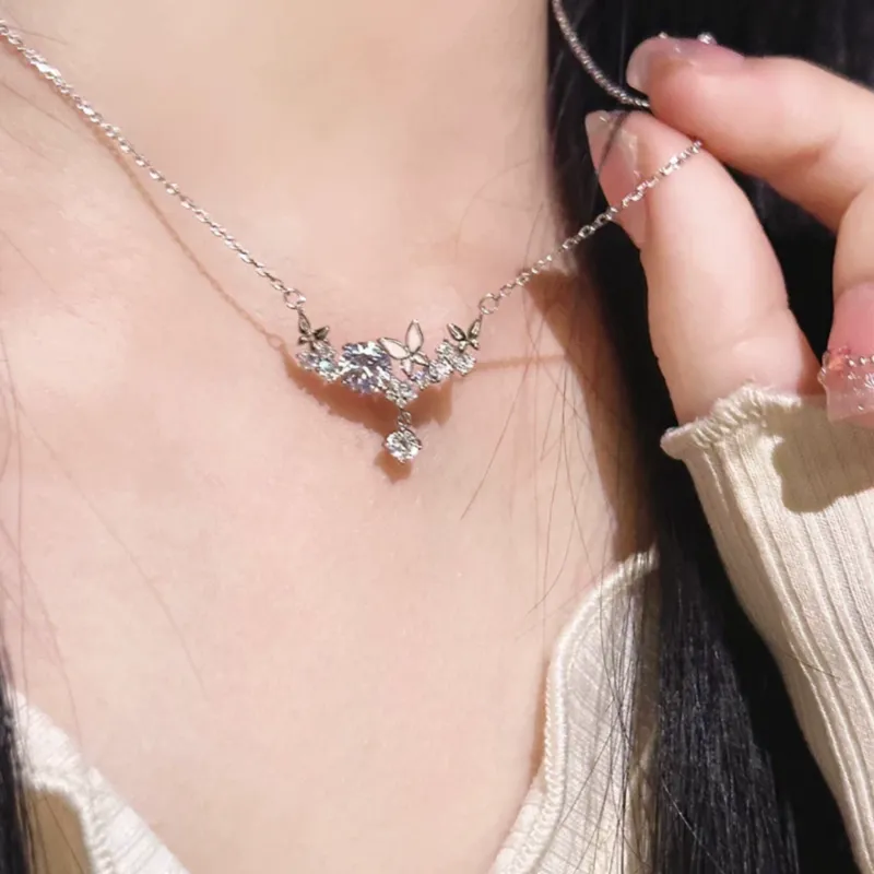 CLARKIA FLOWER S999 Fine Silver Necklaces Women's-1