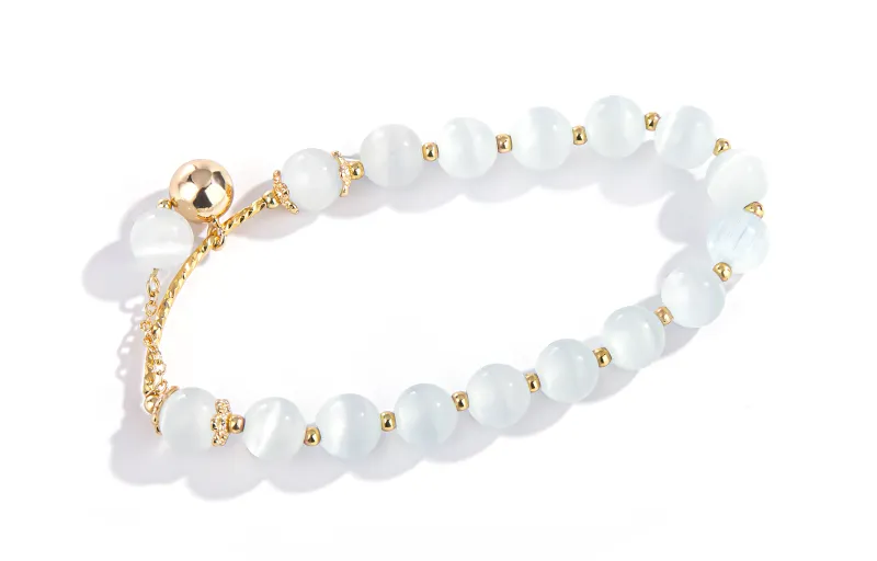 CLARKIA FLOWER Glass Cat Eye Bracelets Women's-3