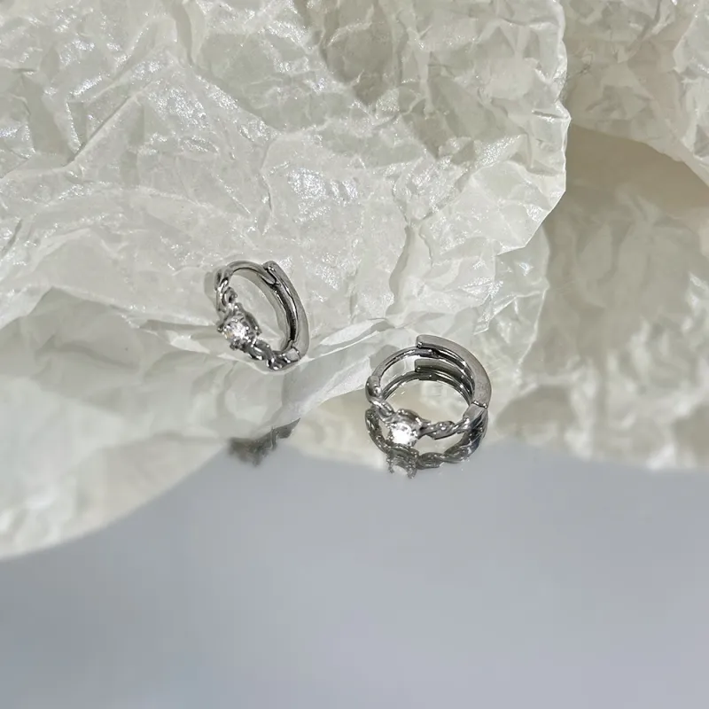 CLARKIA FLOWER Titanium Steel Earrings Unisex-4