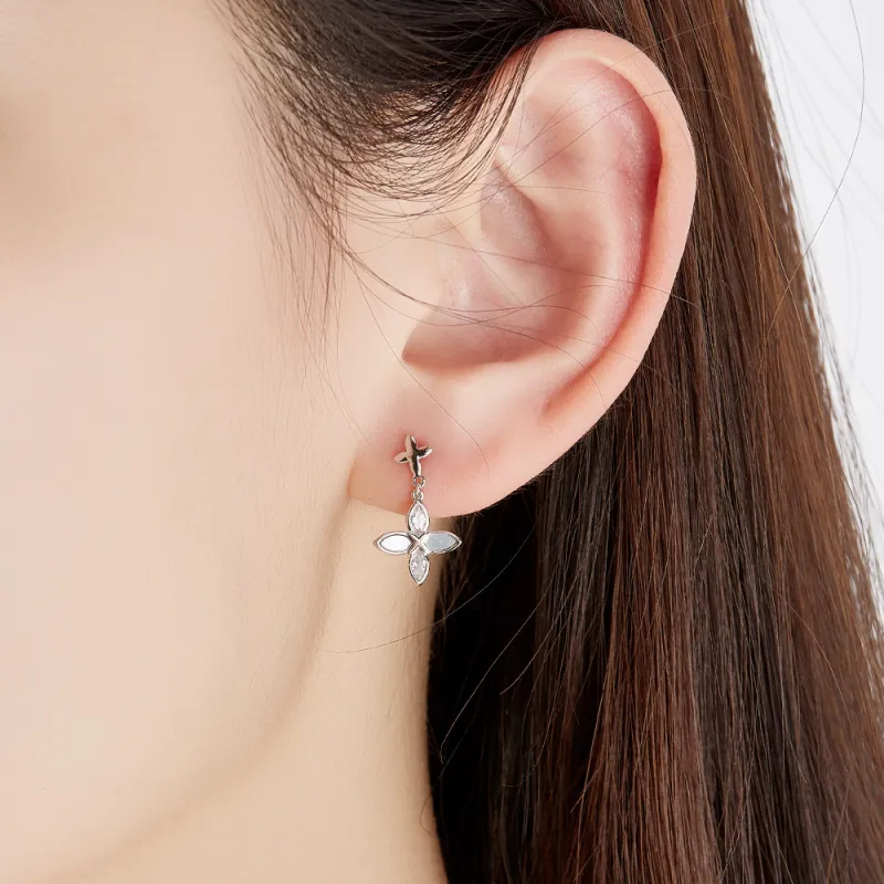 CLARKIA FLOWER 925 Sterling Silver Earrings Women's-1